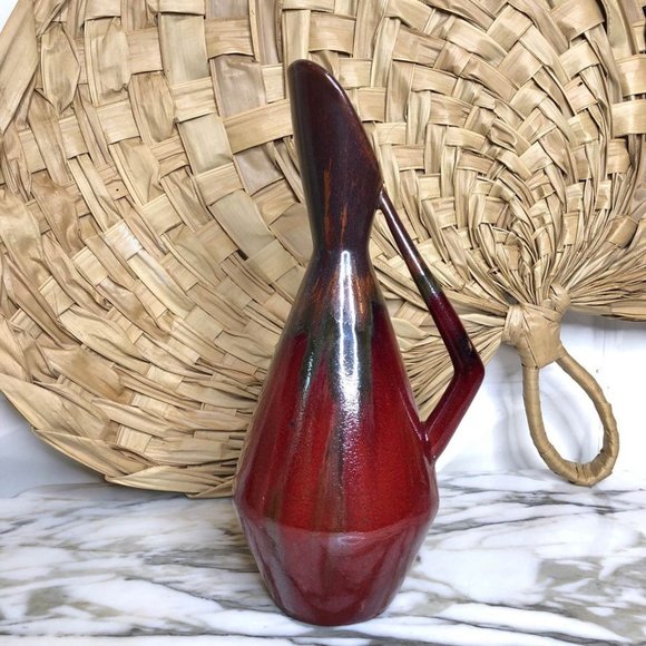 Other - Vintage Mid Century Modern Glazed Pottery Pitcher